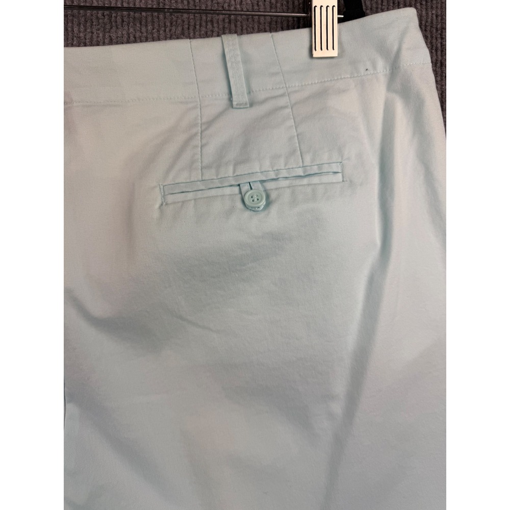 Light Blue Cropped Chino Pants Mid Rise Capri Trousers with Pockets - Picture 8 of 10